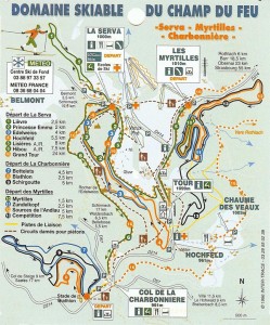 Plan des pistes Nordique du Champ Du Feu Belmont
